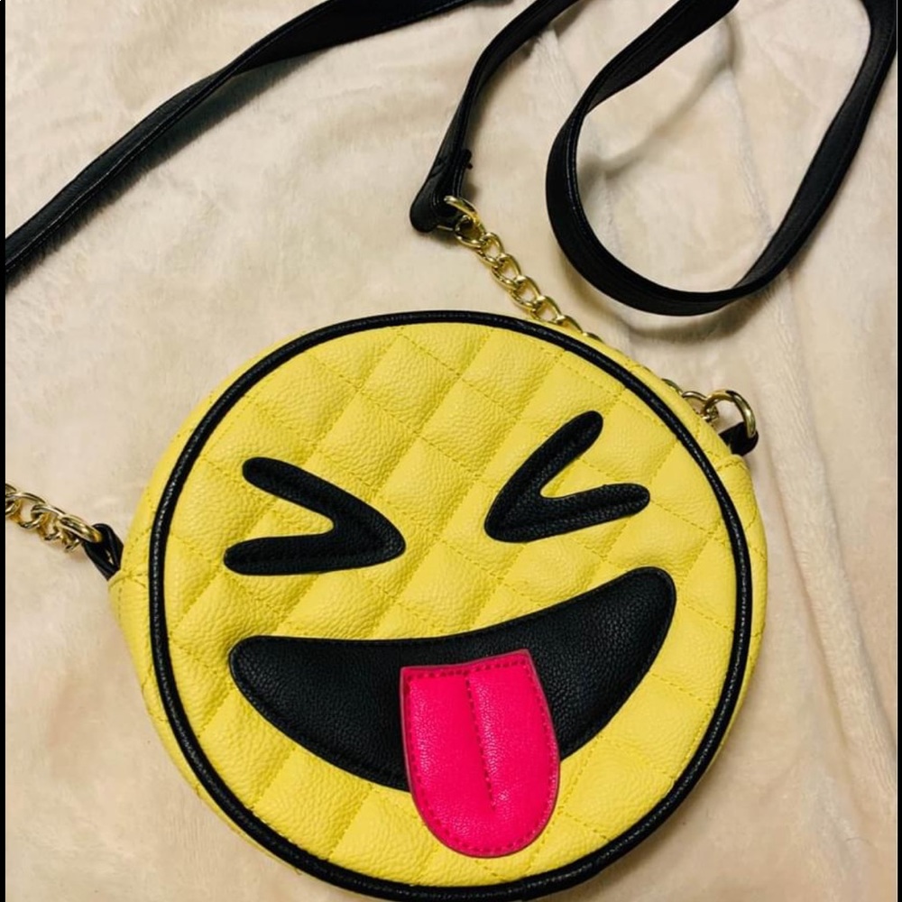 Betsy Johnson smiley emoji cross body bag